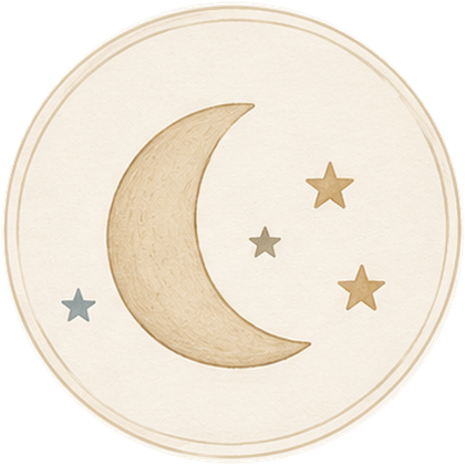 Moon and stars
