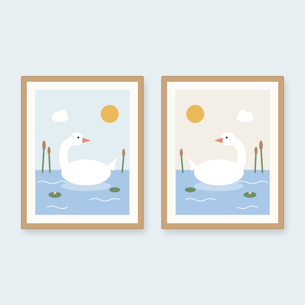 Lago · Set de 2 cuadros