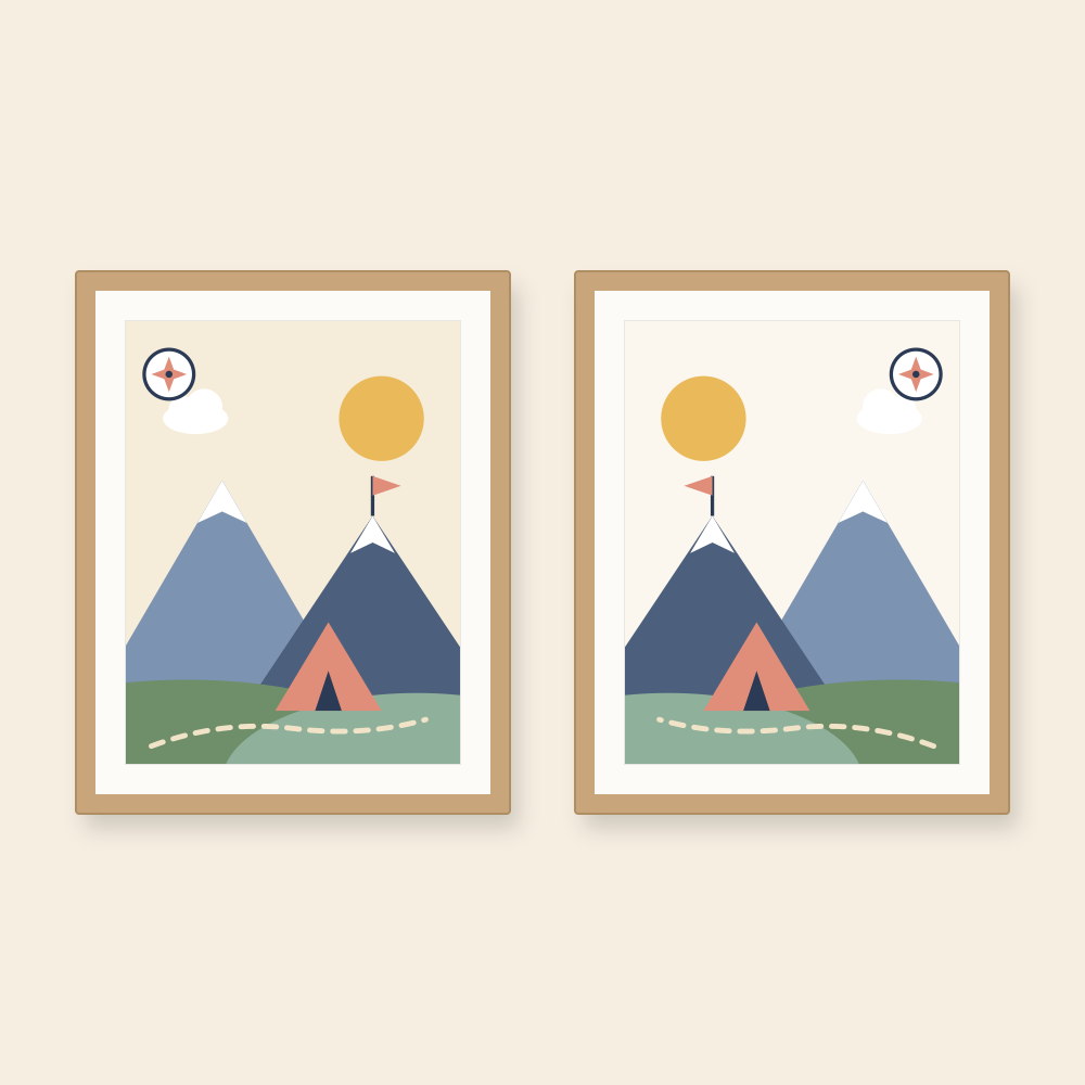 Aventura · Set de 2 cuadros