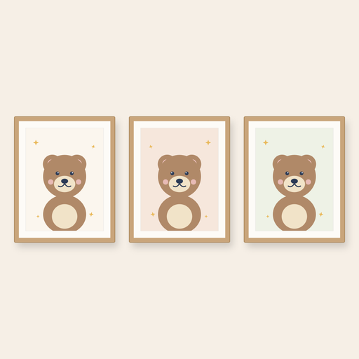 Ositos · Set of 3 frames