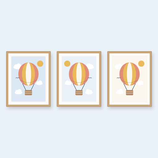 Aviación · Set of 3 frames