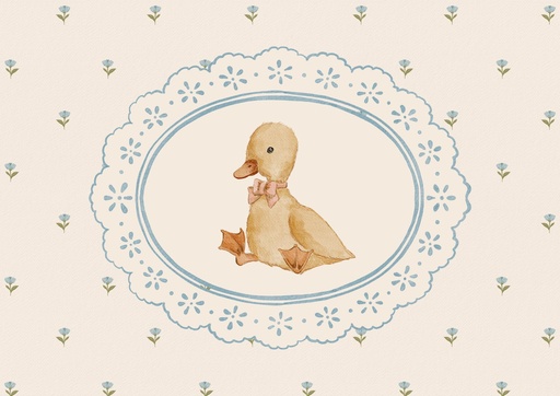 Patito en óvalo de encaje